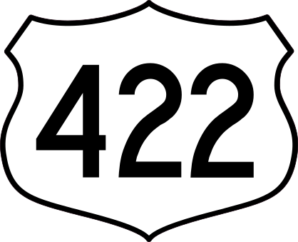 Highway 422 Sign Sticker