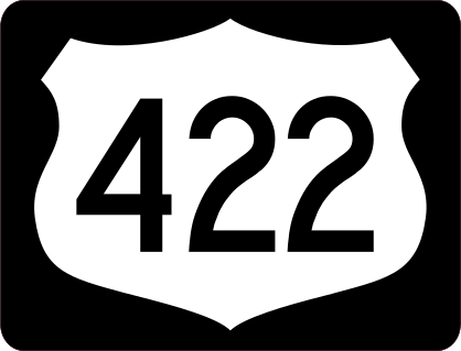 Highway 422 Sign With Black Border Sticker