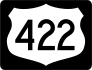 Highway 422 Sign With Black Border Sticker