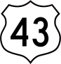 Highway 43 Sign Sticker