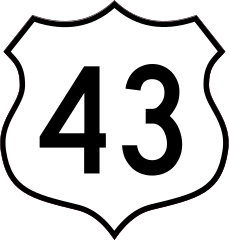 Highway 43 Sign Sticker
