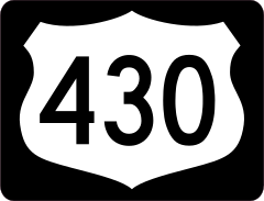 Highway 430 Sign With Black Border Sticker