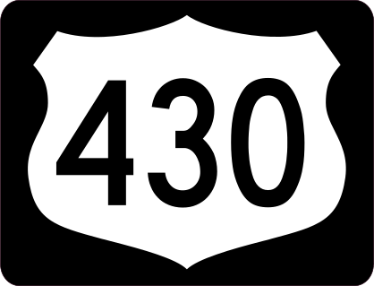 Highway 430 Sign With Black Border Sticker