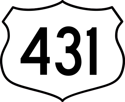 Highway 431 Sign Sticker