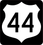Highway 44 Sign With Black Border Sticker