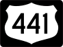 Highway 441 Sign With Black Border Sticker