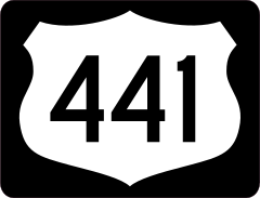 Highway 441 Sign With Black Border Sticker