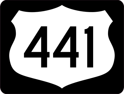 Highway 441 Sign With Black Border Sticker