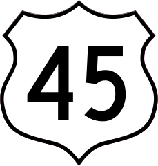 Highway 45 Sign Sticker
