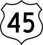 Highway 45 Sign Sticker
