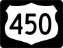 Highway 450 Sign With Black Border Sticker