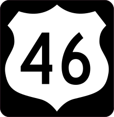 Highway 46 Sign With Black Border Sticker