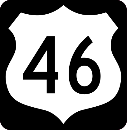 Highway 46 Sign With Black Border Sticker