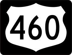 Highway 460 Sign With Black Border Sticker