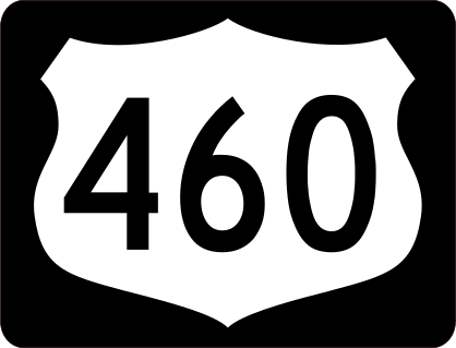 Highway 460 Sign With Black Border Sticker
