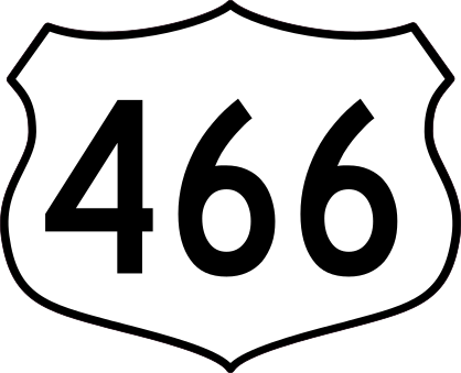 Highway 466 Sign Sticker