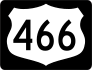 Highway 466 Sign With Black Border Sticker