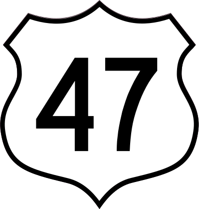 Highway 47 Sign Sticker
