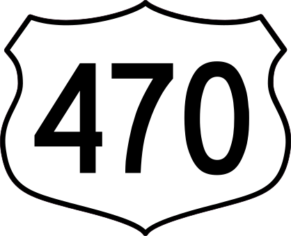 Highway 470 Sign Sticker
