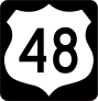 Highway 48 Sign With Black Border Sticker