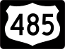 Highway 485 Sign With Black Border Sticker