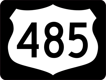 Highway 485 Sign With Black Border Sticker