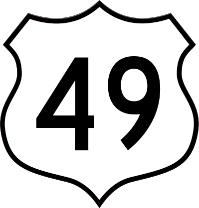 Highway 49 Sign Sticker