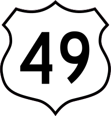 Highway 49 Sign Sticker
