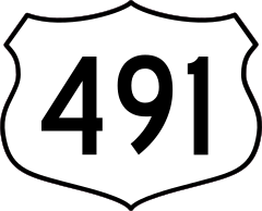 Highway 491 Sign Sticker