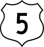 Highway 5 Sign Sticker