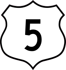 Highway 5 Sign Sticker