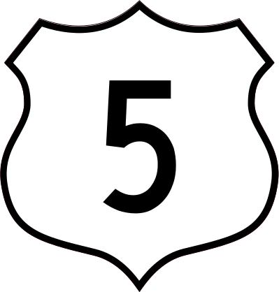 Highway 5 Sign Sticker