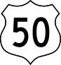 Highway 50 Sign Sticker