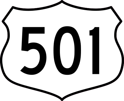 Highway 501 Sign Sticker