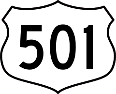 Highway 501 Sign Sticker