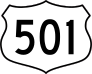 Highway 501 Sign Sticker