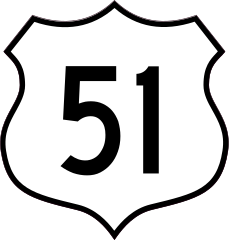 Highway 51 Sign Sticker
