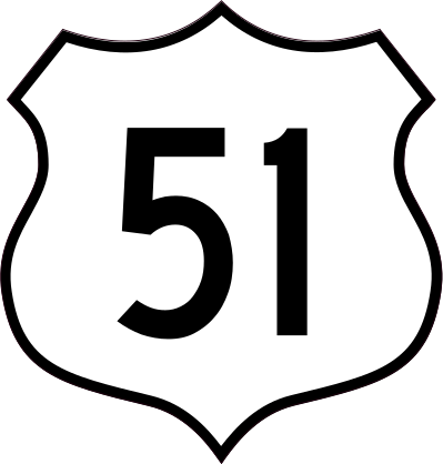 Highway 51 Sign Sticker