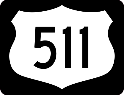 Highway 511 Sign With Black Border Sticker