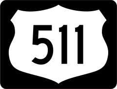 Highway 511 Sign With Black Border Sticker