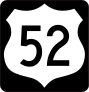 Highway 52 Sign With Black Border Sticker