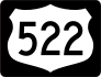 Highway 522 Sign With Black Border Sticker