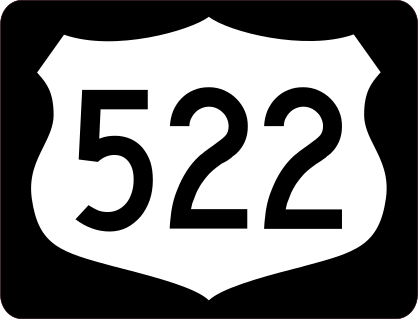 Highway 522 Sign With Black Border Sticker