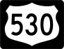 Highway 530 Sign With Black Border Sticker
