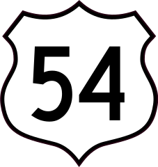 Highway 54 Sign Sticker