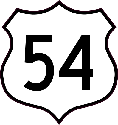 Highway 54 Sign Sticker