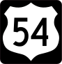 Highway 54 Sign With Black Border Sticker