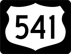 Highway 541 Sign With Black Border Sticker