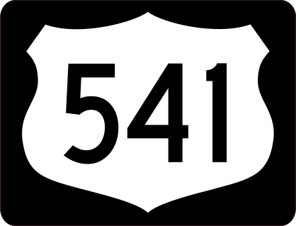 Highway 541 Sign With Black Border Sticker