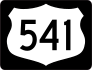 Highway 541 Sign With Black Border Sticker